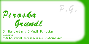 piroska grundl business card